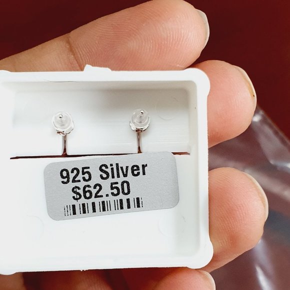 "Birthstone S925 Sterling Silver CZ Stud Earrings for Women/Girl, US1925… - Picture 4 of 12